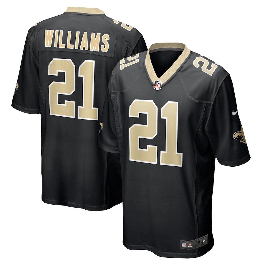 Jamaal Williams 21 New Orleans Saints Men Game Jersey - Black JS5866 nicesnker