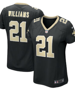 Jamaal Williams 21 New Orleans Saints Women Jersey - Black JS8298 nicesnker