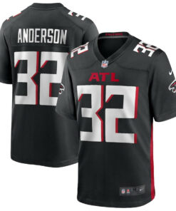 Jamal Anderson 32 Atlanta Falcons Men Game Retired Jersey - Black JS4653 nicesnker