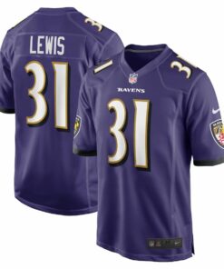 Jamal Lewis 31 Baltimore Ravens Men Retired Game Jersey - Purple JS8961 nicesnker