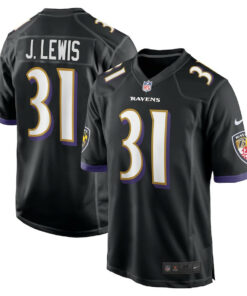 Jamal Lewis 31 Baltimore Ravens Retired Player Men Jersey - Black JS8337 nicesnker