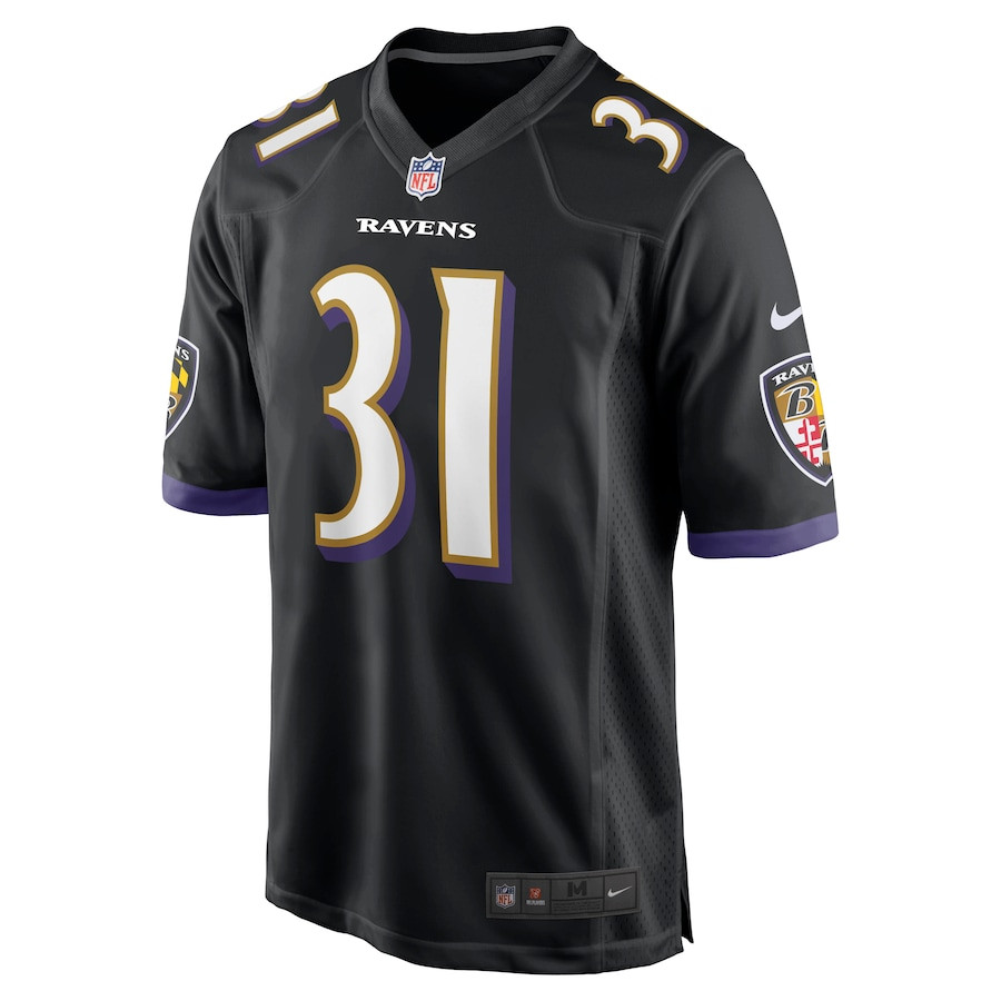 Jamal Lewis 31 Baltimore Ravens Retired Player Men Jersey - Black JS8337 nicesnker - Image 2