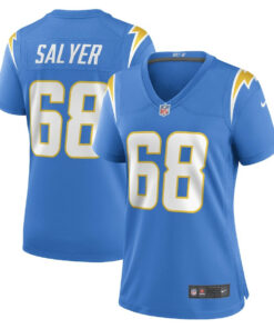 Jamaree Salyer 68 Los Angeles Chargers Women Game Jersey - Powder Blue JS2561 nicesnker