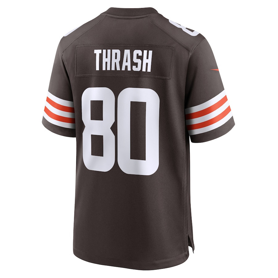 Jamari Thrash 80 Cleveland Browns Team Game Men Jersey - Brown JS6066 nicesnker - Image 3