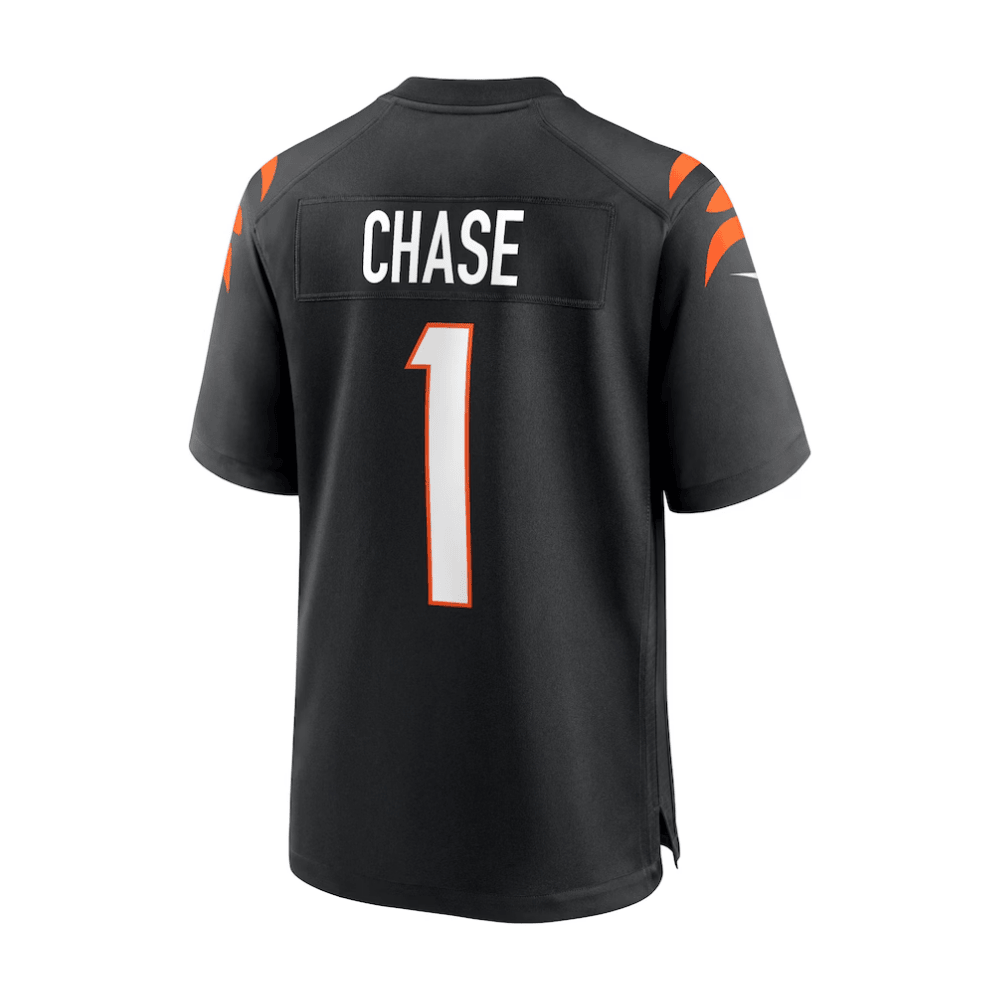 Ja'Marr Chase 1 Cincinnati Bengals 2025 Pro Bowl Patch Game Men Jersey - Black JS1753 nicesnker - Image 3