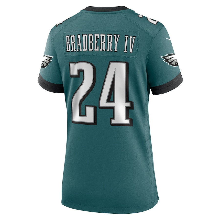 James Bradberry IV 24 Philadelphia Eagles Women's Team Game Jersey - Midnight Green JS3215 nicesnker - Image 3