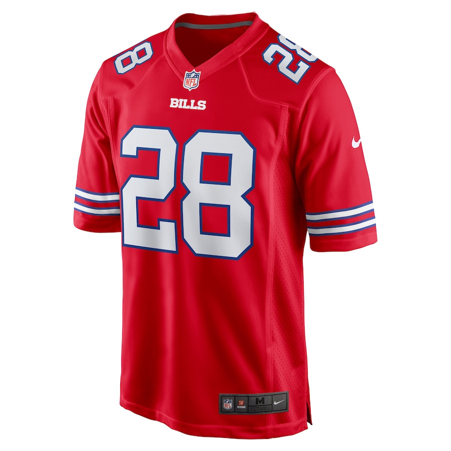 James Cook 28 Buffalo Bills Men Alternate Game Jersey - Red JS3855 nicesnker - Image 2