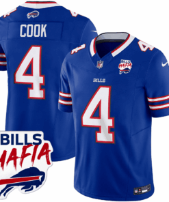 James Cook 4 Buffalo Bills Bills Mafia Patch Game Men Jersey - Royal JS8378 nicesnker