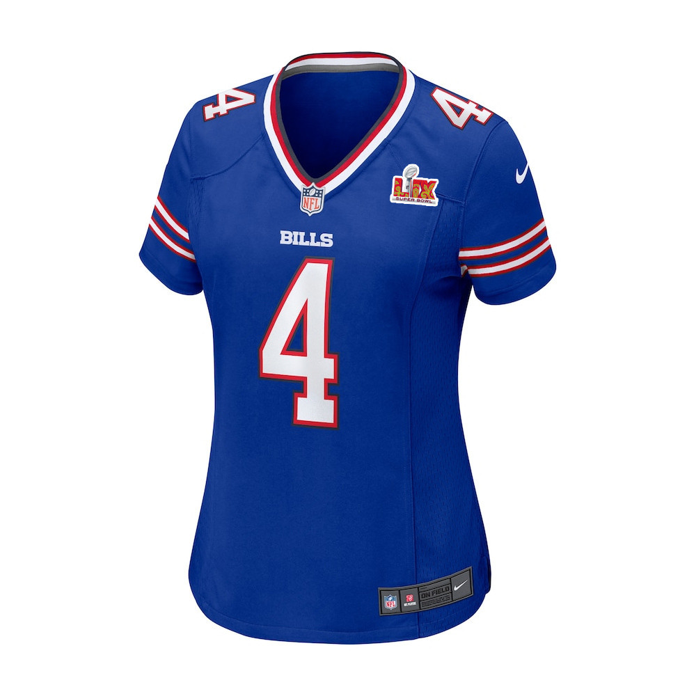 James Cook #4 Buffalo Bills Super Bowl LIX Women's Jersey - Royal JS9659 nicesnker - Image 2