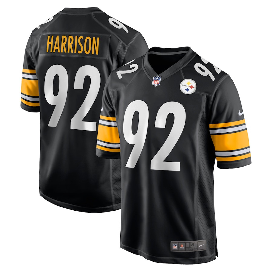 James Harrison 92 Pittsburgh Steelers Men Retired Game Jersey - Black JS6094 nicesnker
