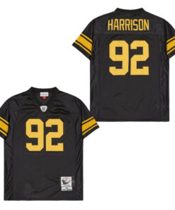 James Harrison 92 Pittsburgh Steelers Retro Throwback Men Jersey - Black JS1461 nicesnker