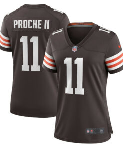 James Proche II 11 Cleveland Browns Game Women Jersey - Brown JS8282 nicesnker