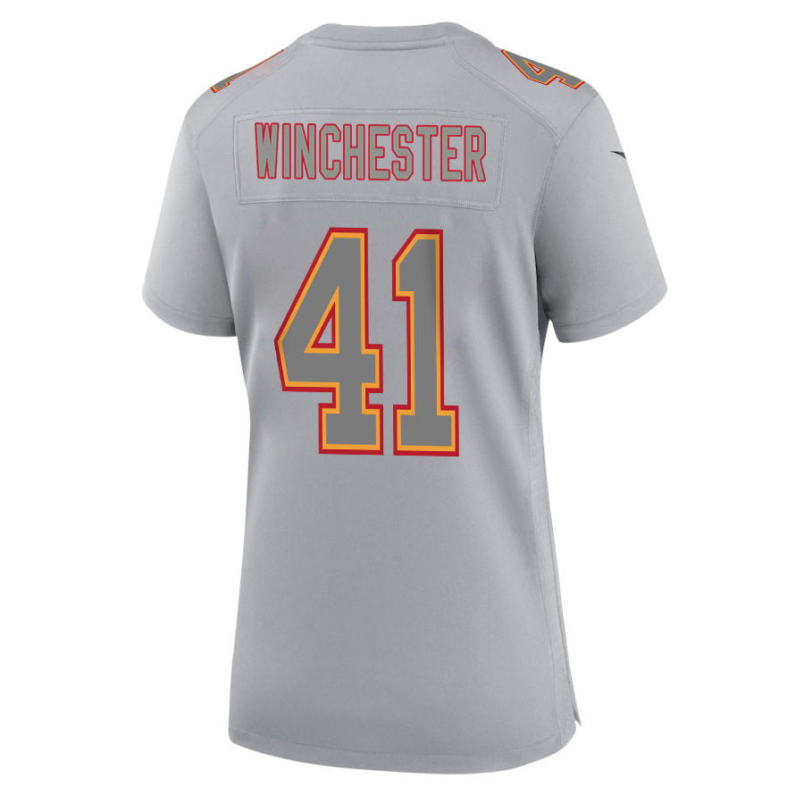 James Winchester 41 Kansas City Chiefs Super Bowl LVIII Champions 4X Atmosphere Fashion Game Women Jersey - Gray JS5359 nicesnker - Image 3