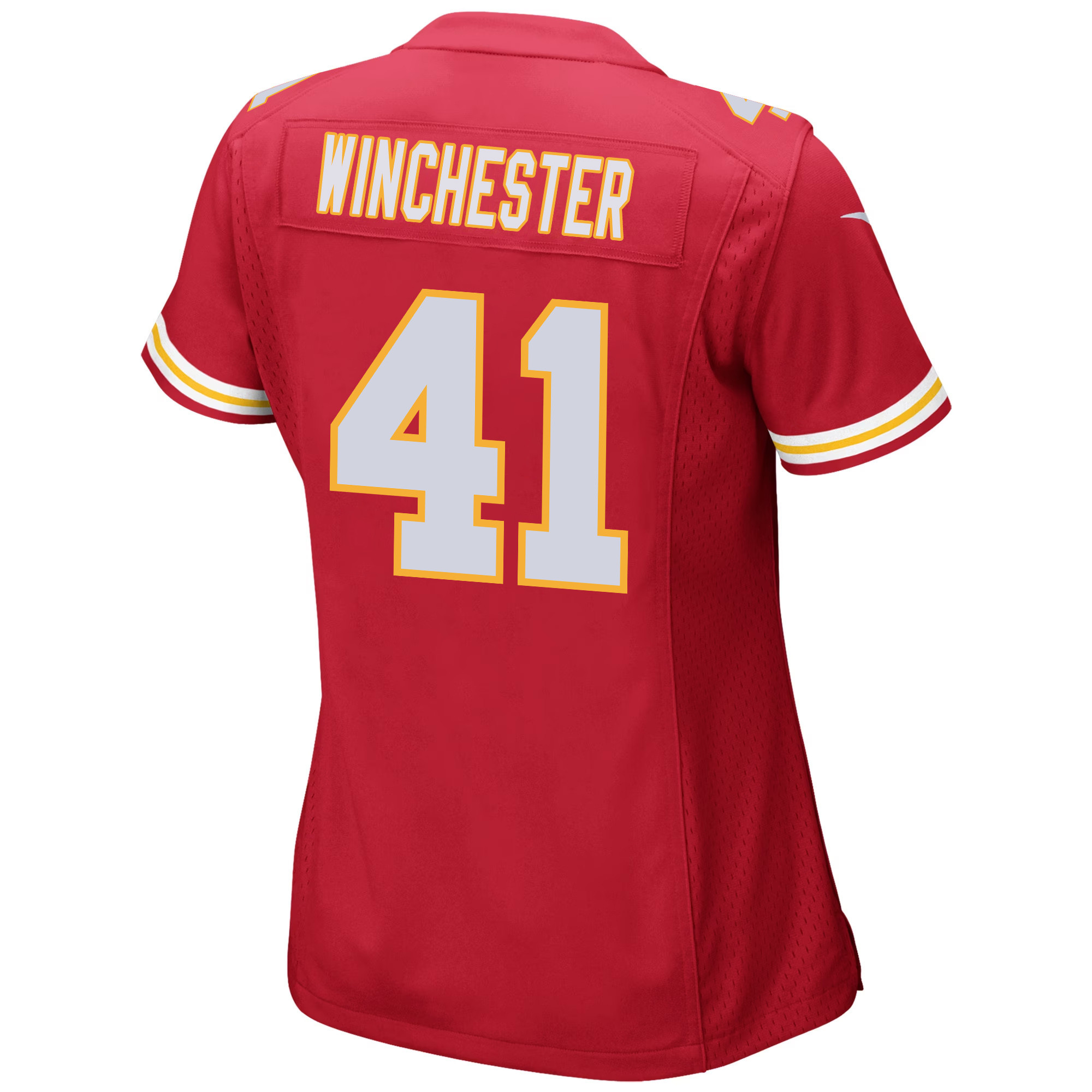 James Winchester 41 Kansas City Chiefs Super Bowl LVIII Champions 4X Game Women Jersey - Red JS1374 nicesnker - Image 3