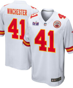 James Winchester 41 Kansas City Chiefs Super Bowl LVIII Patch Game Men Jersey - White JS1319 nicesnker