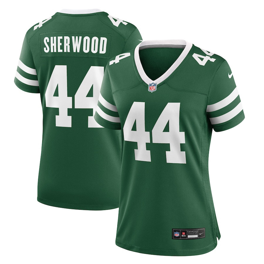 Jamien Sherwood 44 New York Jets Women's Team Game Jersey - Legacy Green JS1904 nicesnker