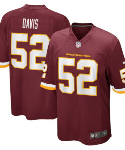 Jamin Davis 52 Washington Football Team Men Game Jersey - Burgundy JS3534 nicesnker
