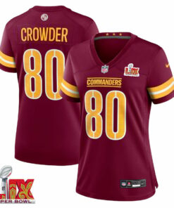 Jamison Crowder #80 Washington Commanders Super Bowl LIX Women's Jersey - Burgundy JS8812 nicesnker