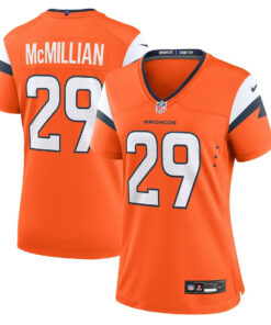 Ja'Quan McMillian 29 Denver Broncos Women's Team Game Jersey - Orange JS8233 nicesnker