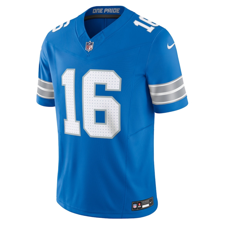 Jared Goff 16 Detroit Lions Vapor F.U.S.E. Limited Jersey - Blue, Men JS7474 nicesnker - Image 2