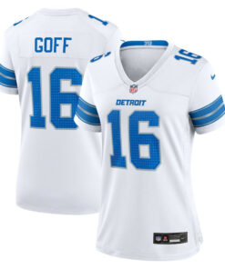 Jared Goff 16 Detroit Lions Women Game Jersey - White JS9533 nicesnker