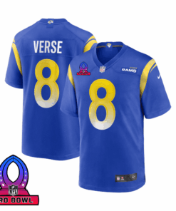 Jared Verse 8 Los Angeles Rams 2025 Pro Bowl Patch Game Men Jersey - Royal JS2053 nicesnker