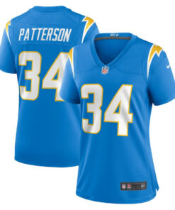 Jaret Patterson 34 Los Angeles Chargers Women's Game Jersey - Powder Blue JS7835 nicesnker