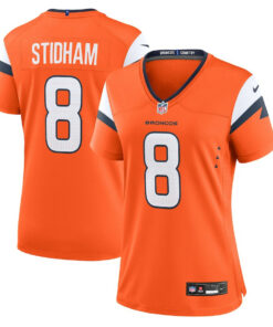 Jarrett Stidham 8 Denver Broncos Women Team Game Jersey - Orange JS2141 nicesnker