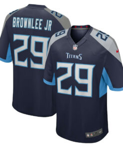 Jarvis Brownlee Jr. 29 Tennessee Titans Game Men Jersey - Navy JS2744 nicesnker
