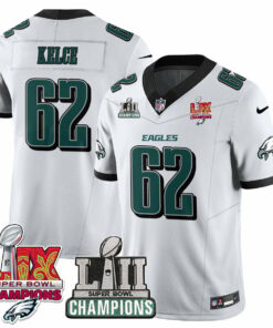 Jason Kelce 62 Philadelphia Eagles LII-LIX Super Bowl Champions Vapor Limited Jersey - White JS5014 nicesnker