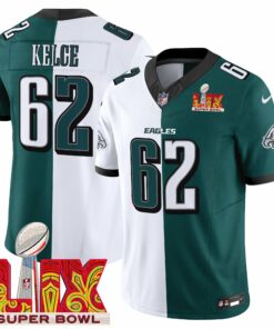 Jason Kelce 62 Philadelphia Eagles Super Bowl Champions LIX Patch Vapor Limited Jersey - Split JS4467 nicesnker