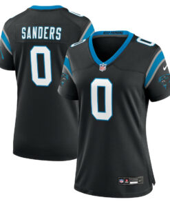 Ja'Tavion Sanders 0 Carolina Panthers Women's Game Jersey - Black JS6399 nicesnker