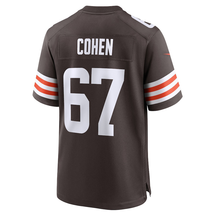 Javion Cohen 67 Cleveland Browns Team Game Men Jersey - Brown JS3187 nicesnker - Image 3