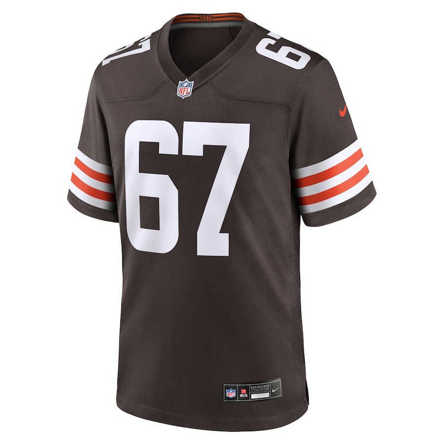 Javion Cohen 67 Cleveland Browns Team Game Men Jersey - Brown JS3187 nicesnker - Image 2