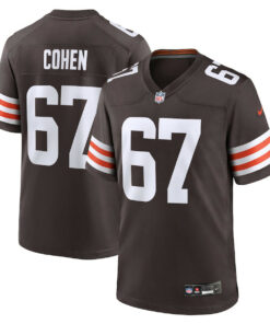 Javion Cohen 67 Cleveland Browns Team Game Men Jersey - Brown JS3187 nicesnker