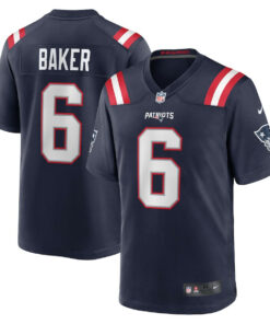 Javon Baker 6 New England Patriots Team Game Men Jersey - Navy JS1593 nicesnker