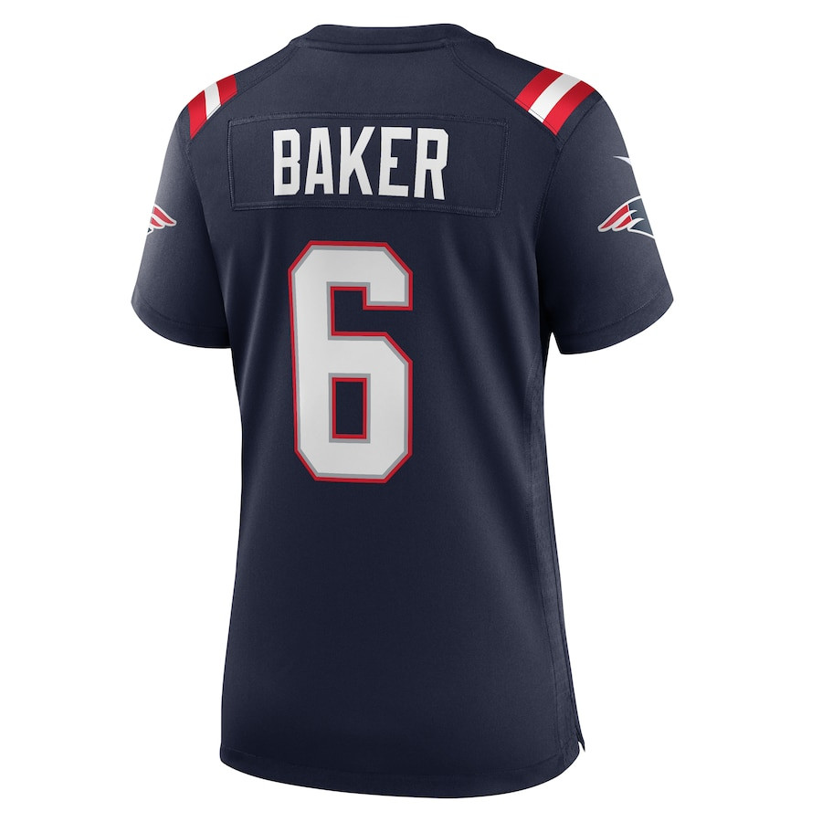 Javon Baker 6 New England Patriots Women Team Game Jersey - Navy JS6454 nicesnker - Image 3