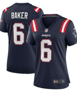 Javon Baker 6 New England Patriots Women Team Game Jersey - Navy JS6454 nicesnker