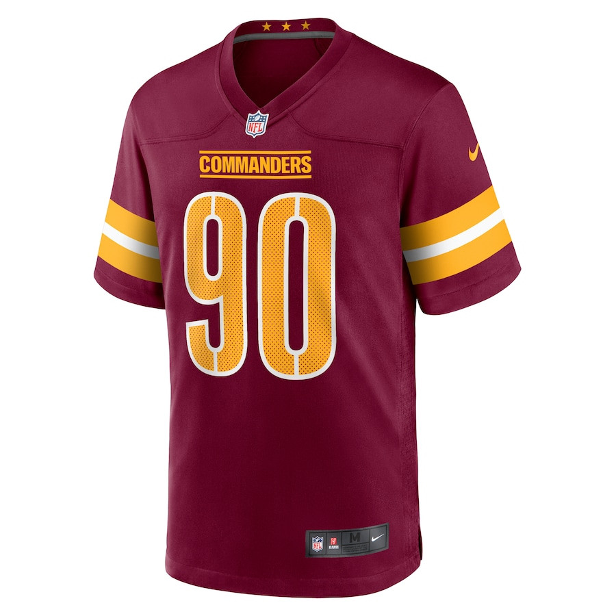 Javontae Jean-Baptiste 90 Washington Commanders Game Men Jersey - Burgundy JS7703 nicesnker - Image 2