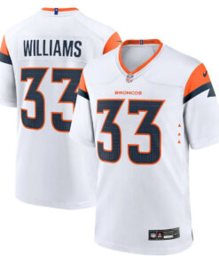 Javonte Williams 33 Denver Broncos Game Men Jersey - White JS9616 nicesnker