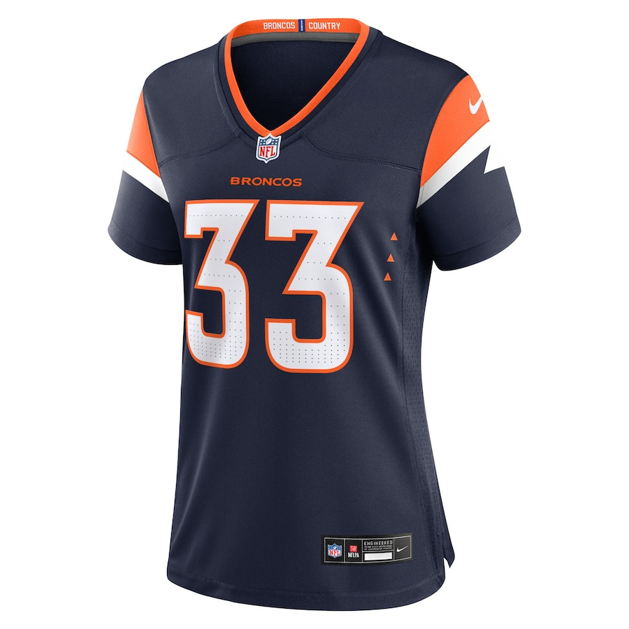 Javonte Williams 33 Denver Broncos Women Alternate Game Jersey - Navy JS6610 nicesnker - Image 2