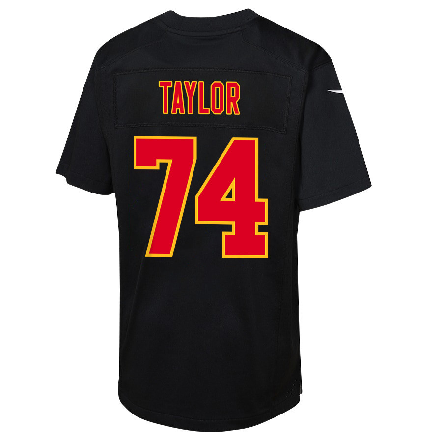 Jawaan Taylor 74 Kansas City Chiefs Super Bowl LVIII Champions 4X Fashion Game YOUTH Jersey - Carbon Black JS6965 nicesnker - Image 3