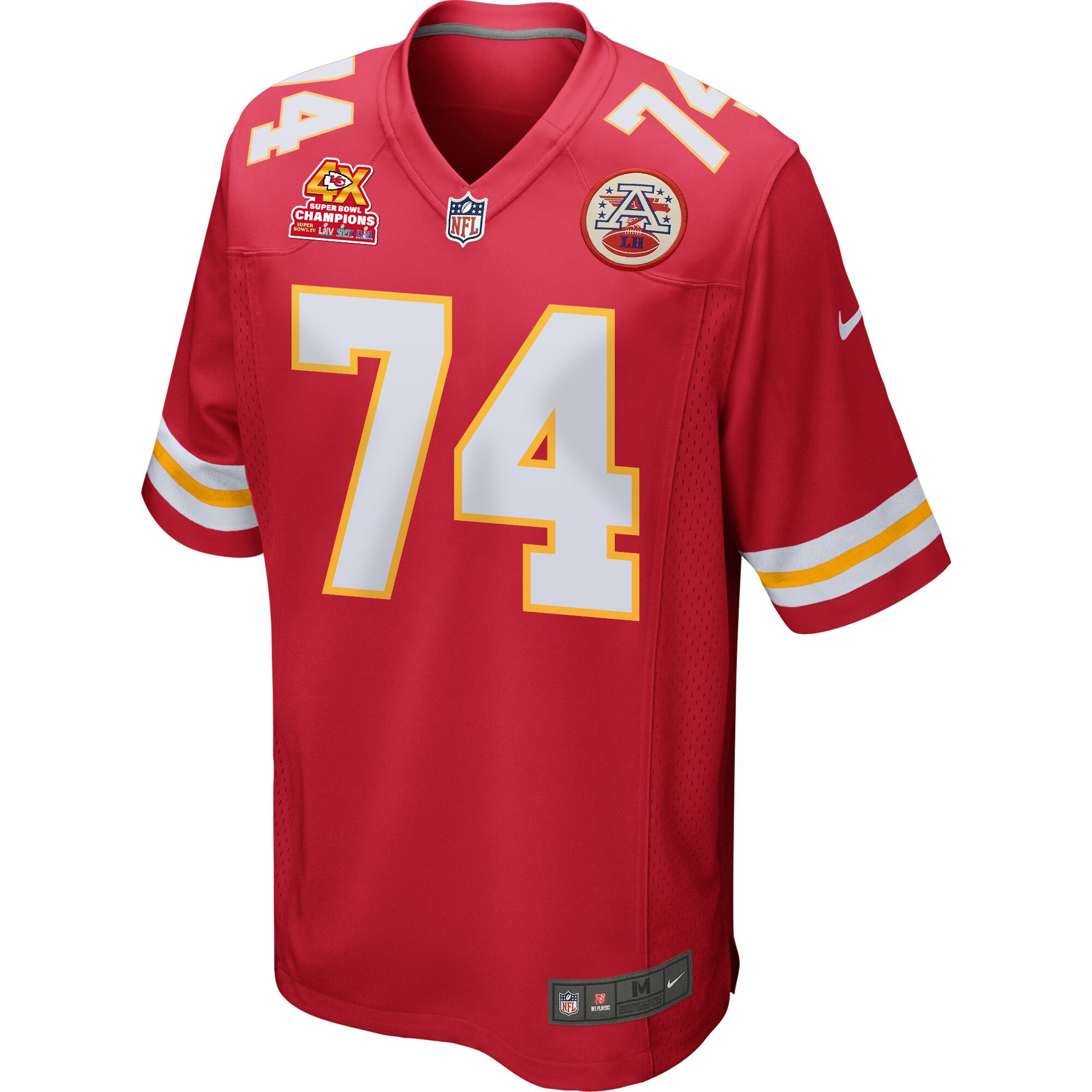Jawaan Taylor 74 Kansas City Chiefs Super Bowl LVIII Champions 4X Game Men Jersey - Red JS6459 nicesnker - Image 2