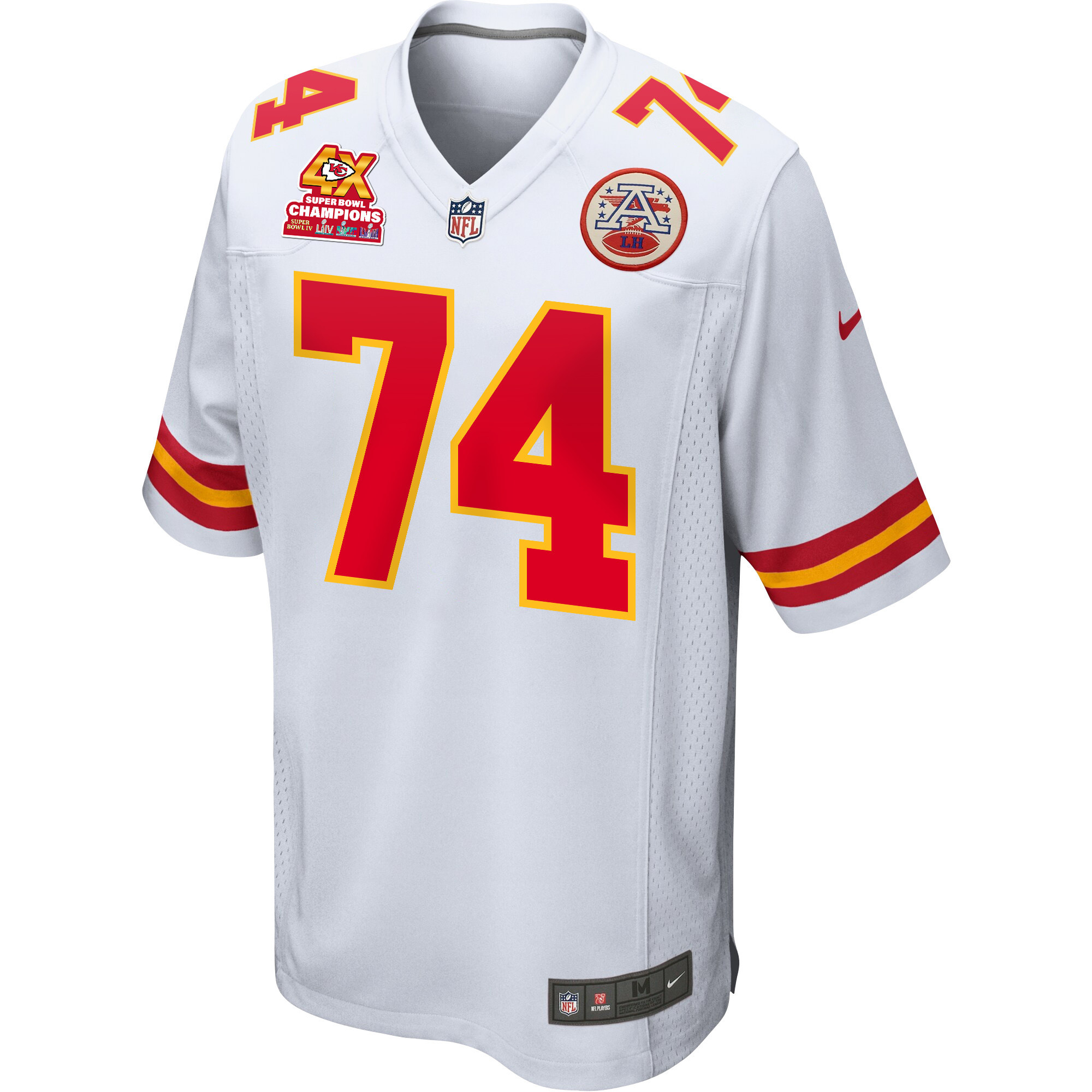 Jawaan Taylor 74 Kansas City Chiefs Super Bowl LVIII Champions 4X Game Men Jersey - White JS6205 nicesnker - Image 2