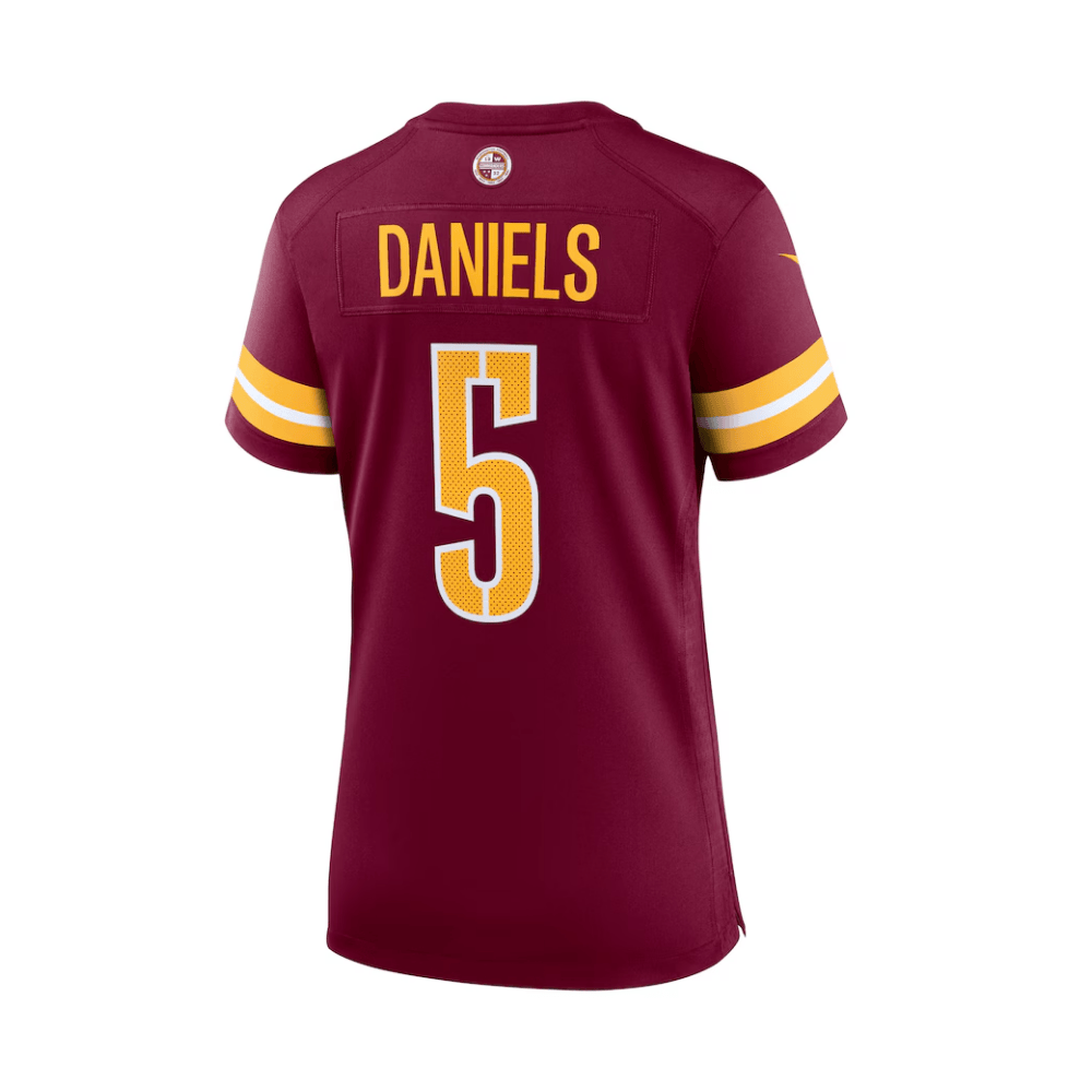 Jayden Daniels 5 Washington Commanders 2025 Pro Bowl Patch Women Game Jersey - Burgundy JS5735 nicesnker - Image 3