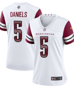 Jayden Daniels 5 Washington Commanders Women's Game Jersey - White JS7191 nicesnker