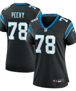 Jayden Peevy 78 Carolina Panthers Game Women Jersey - Black JS1684 nicesnker