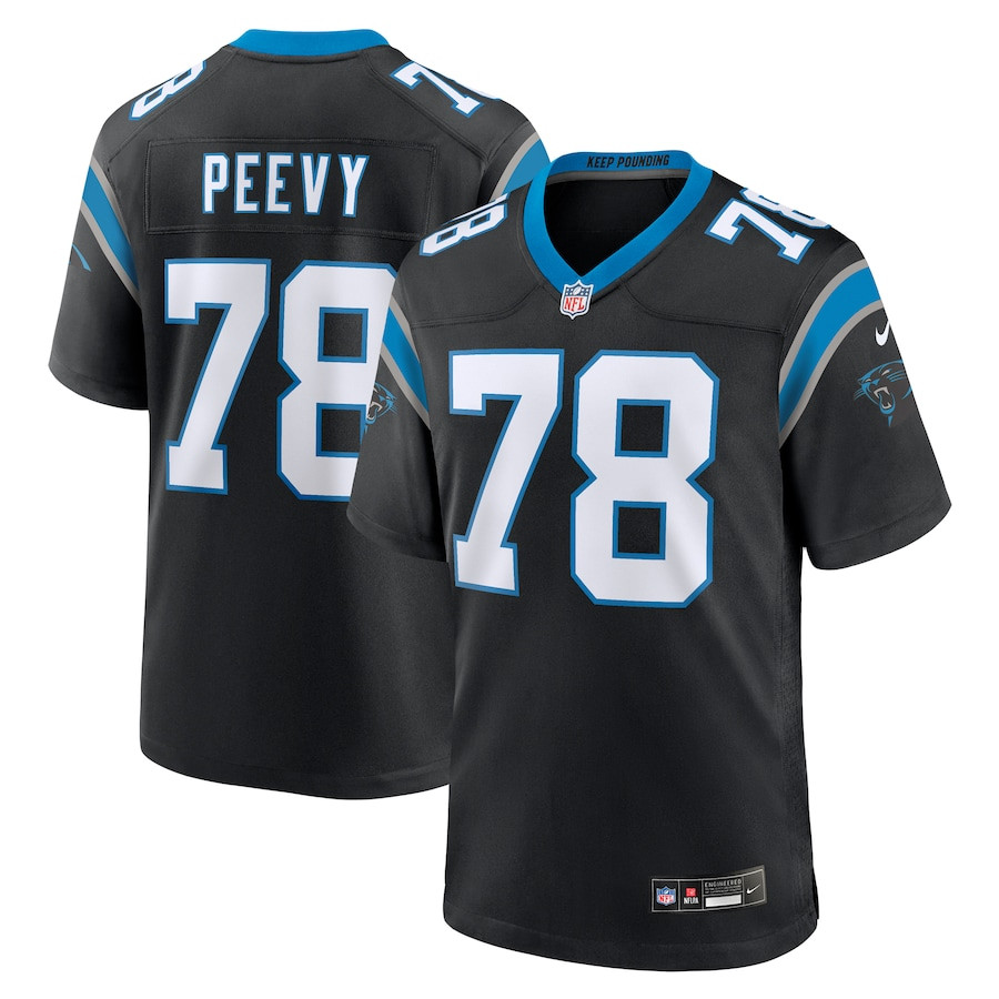 Jayden Peevy 78 Carolina Panthers Team Game Men Jersey - Black JS5092 nicesnker