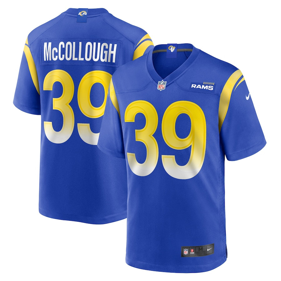 Jaylen McCollough 39 Los Angeles Rams Game Men Jersey - Royal JS2390 nicesnker