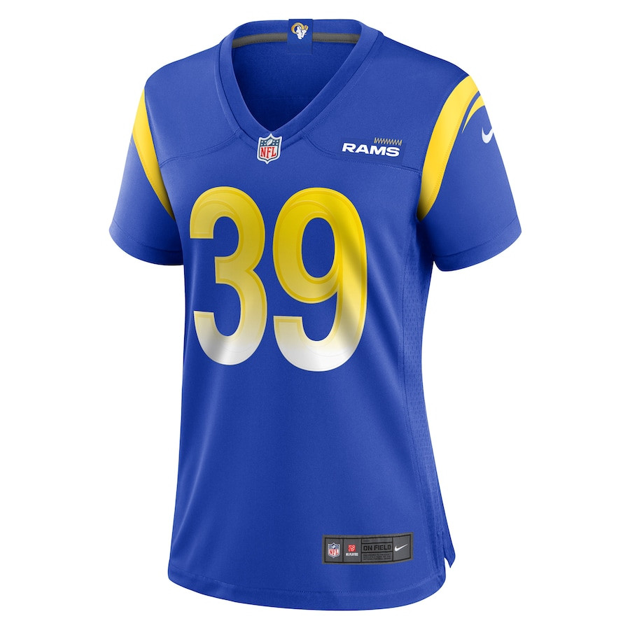 Jaylen McCollough 39 Los Angeles Rams Women's Game Jersey - Royal JS4373 nicesnker - Image 2